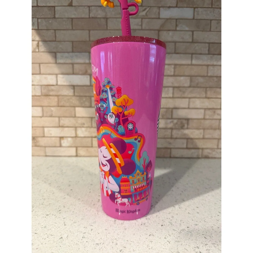 2026 Disney Starbucks Magic Kingdom Mickey Carousel Horse Tumbler Topper New
